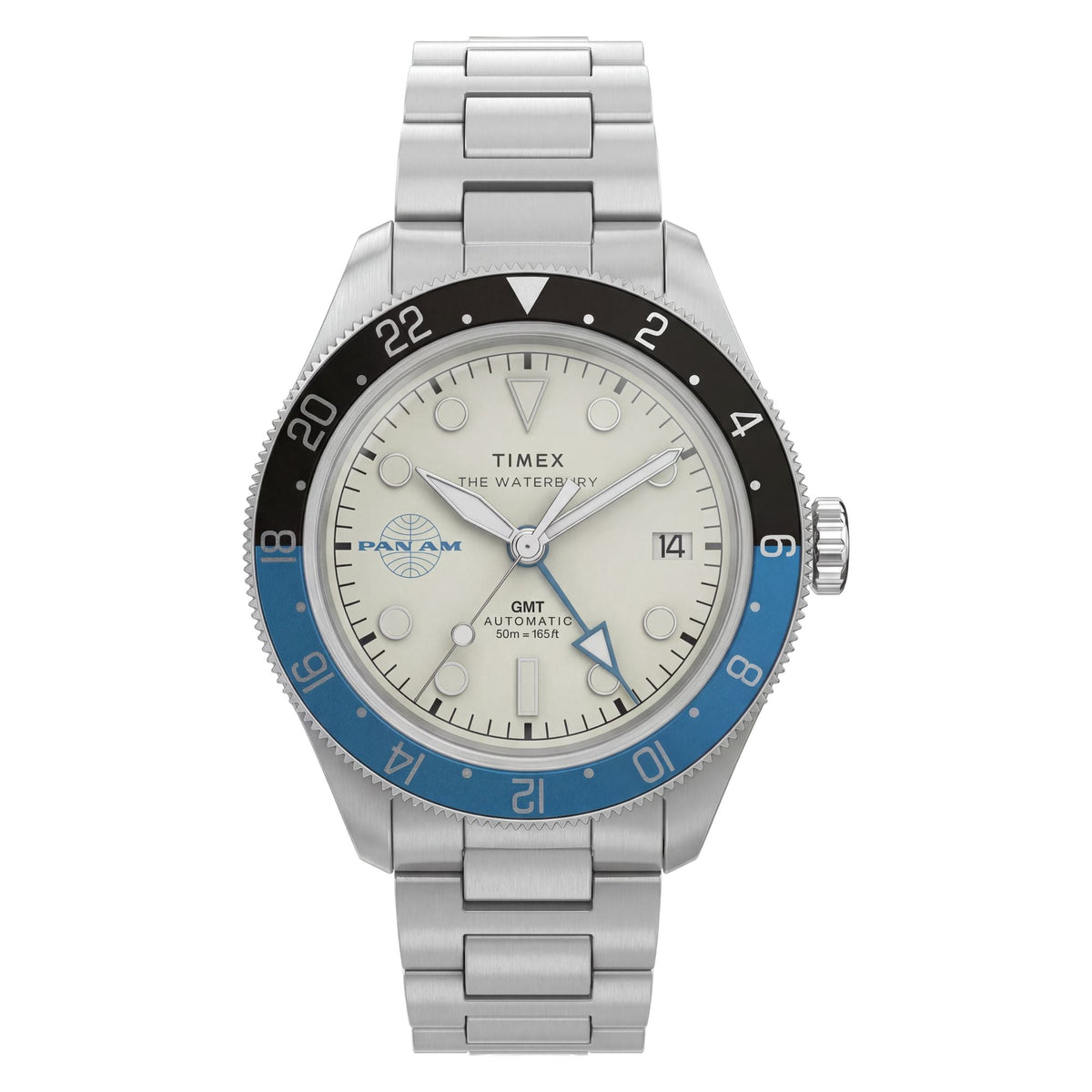 Timex Waterbury Pan am de hombre correa de metal automático – TW2Y94300