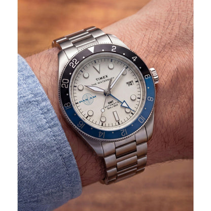 Timex Waterbury Pan am de hombre correa de metal automático – TW2Y94300