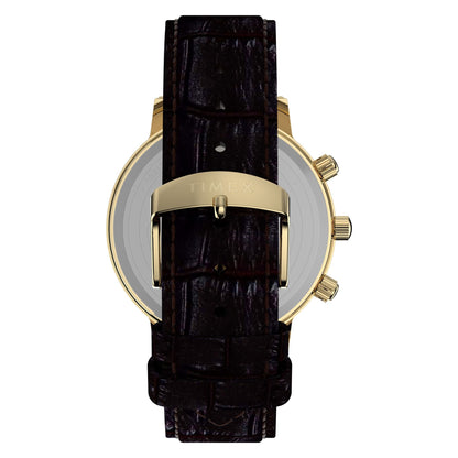 Timex Moon Phase de hombre banda de piel – TW2Y99000