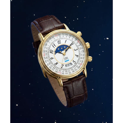 Timex Moon Phase de hombre banda de piel – TW2Y99000