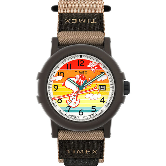 Timex Peanuts Camper Ski de hombre correa de tela – TW4B34900