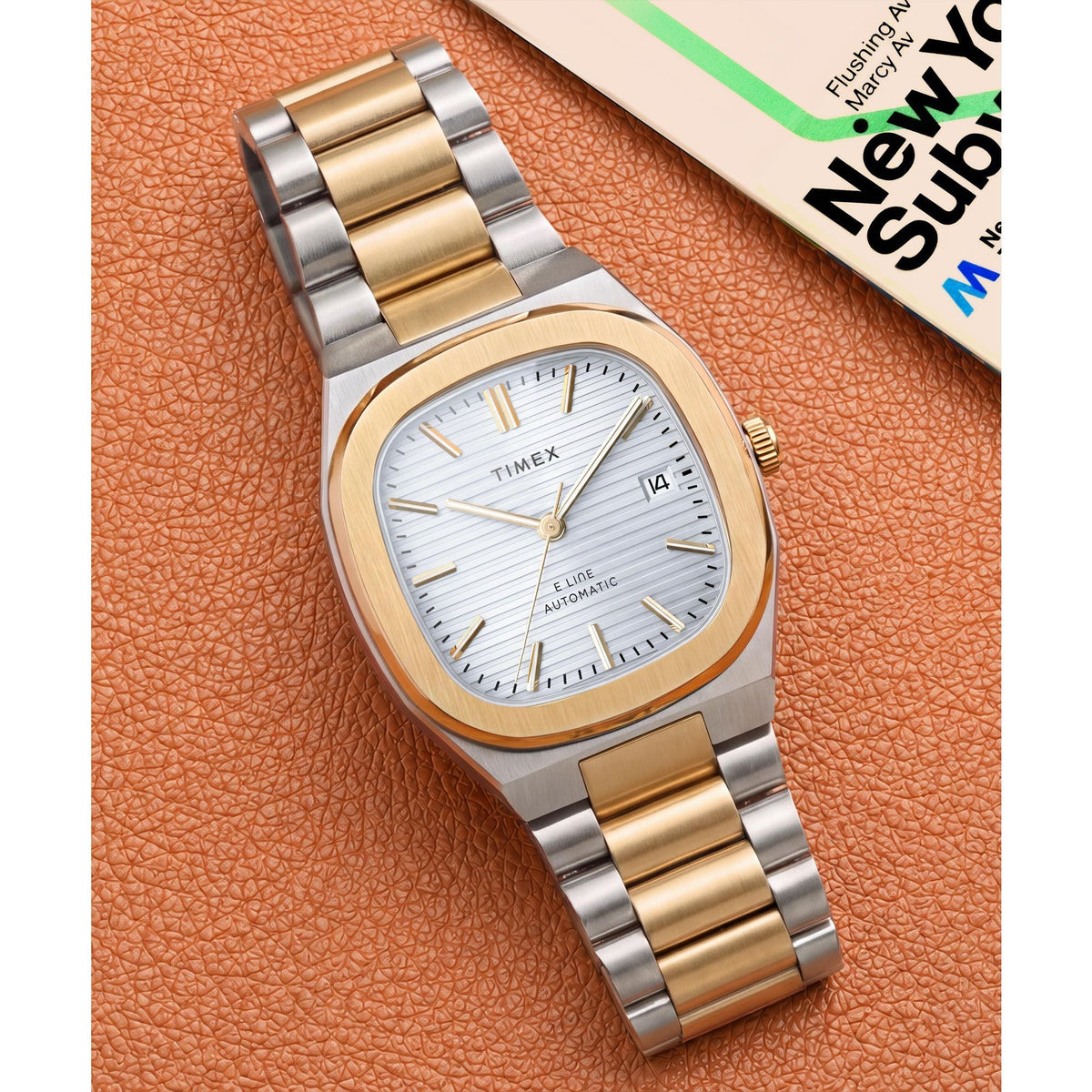 Timex E Line Automático de caballero correa de metal – TW6A00600