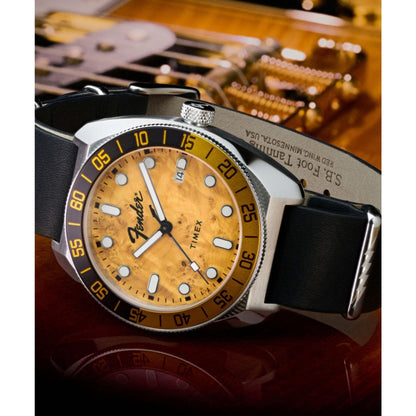 Timex Fender Automático de hombre correa de cuero – TW6A14600