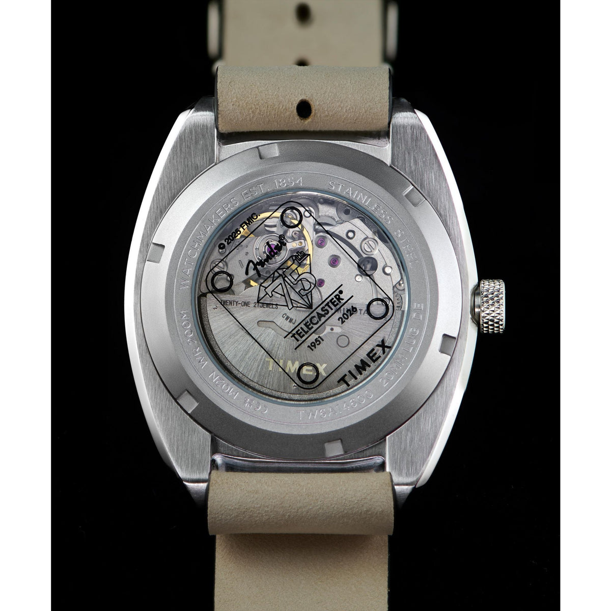 Timex Fender Automático de hombre correa de cuero – TW6A14600