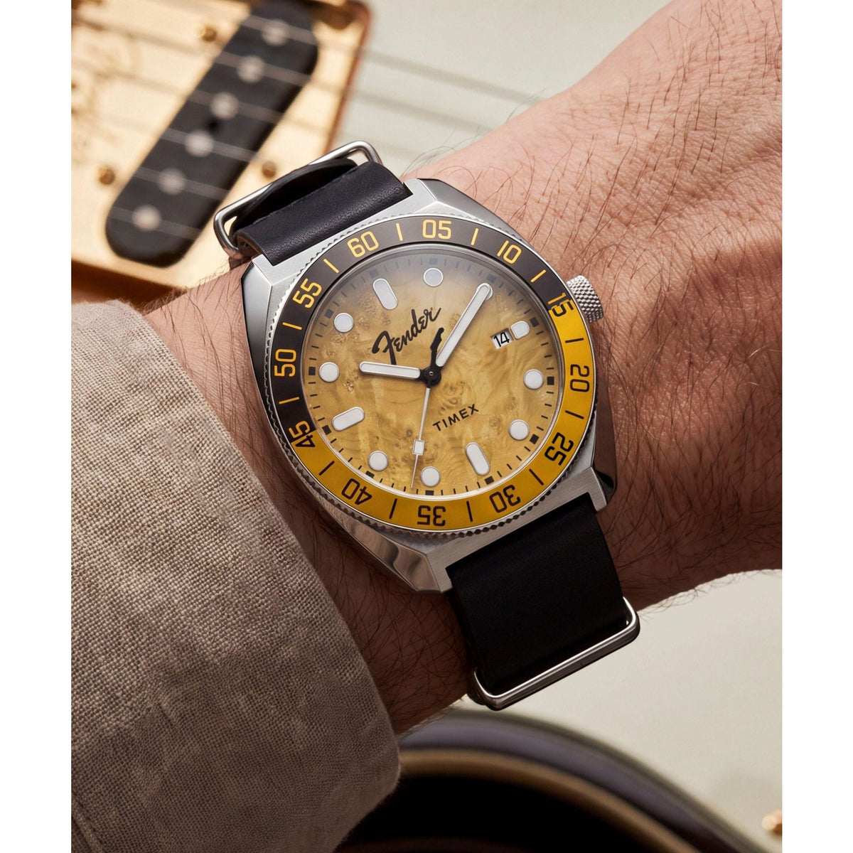 Timex Fender Automático de hombre correa de cuero – TW6A14600