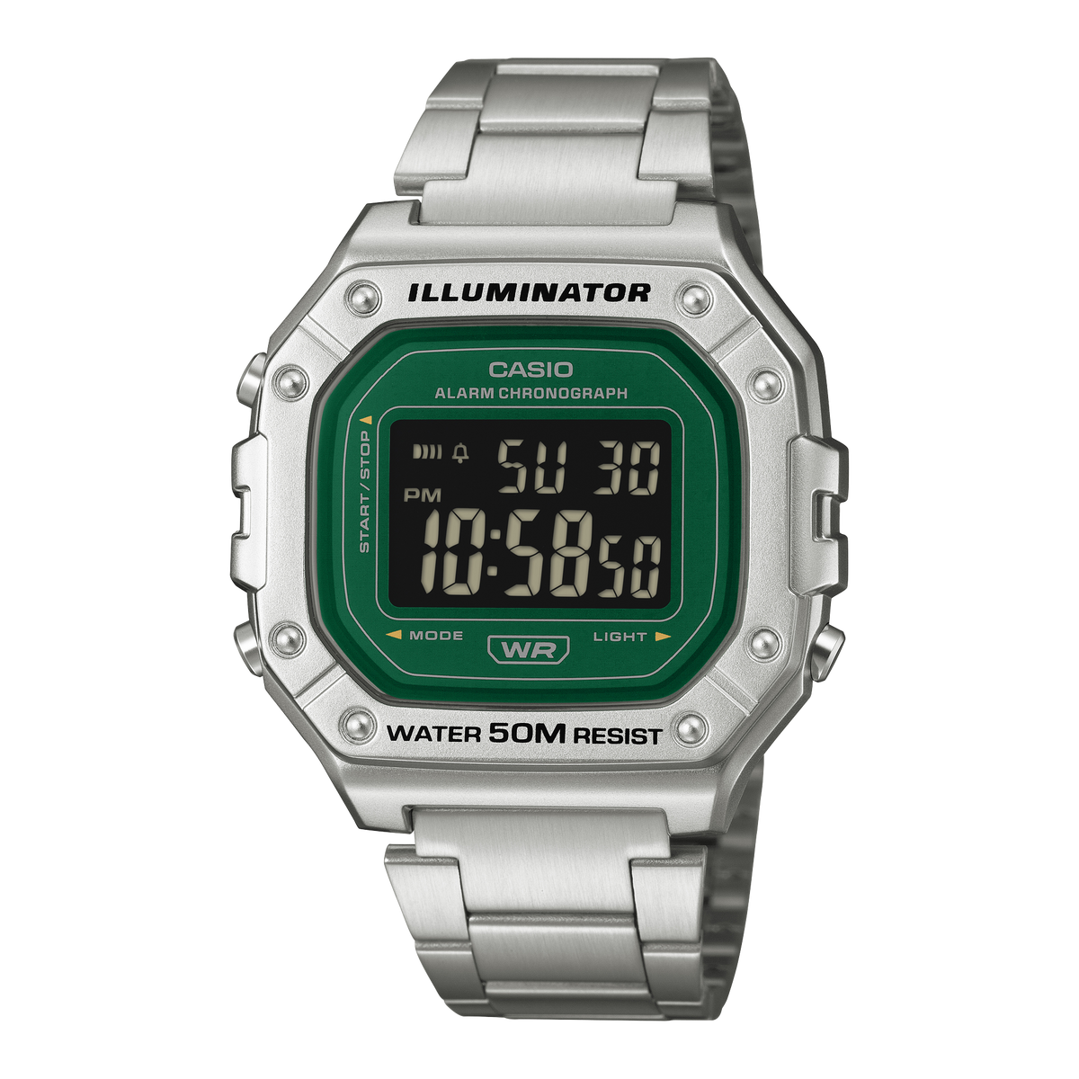 Casio unisex correa de metal digital – W-218HD-3AV