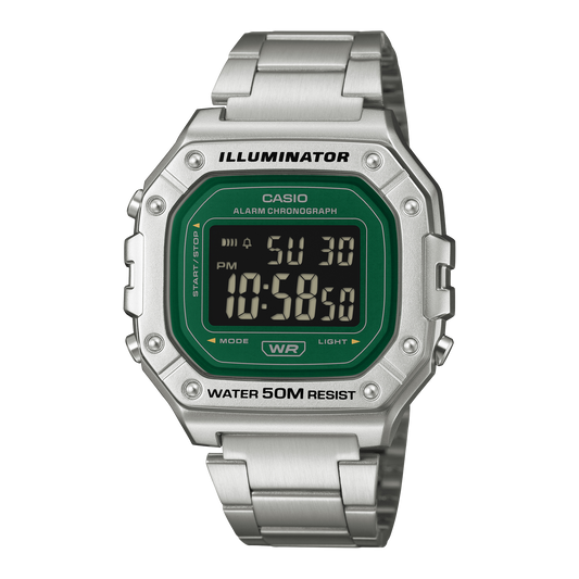 Casio unisex correa de metal digital – W-218HD-3AV