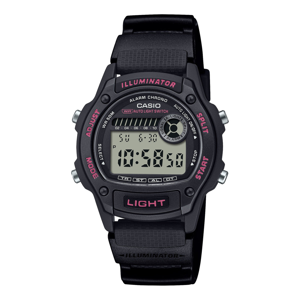 Casio de caballero correa de silicona – W-220H-1A2V
