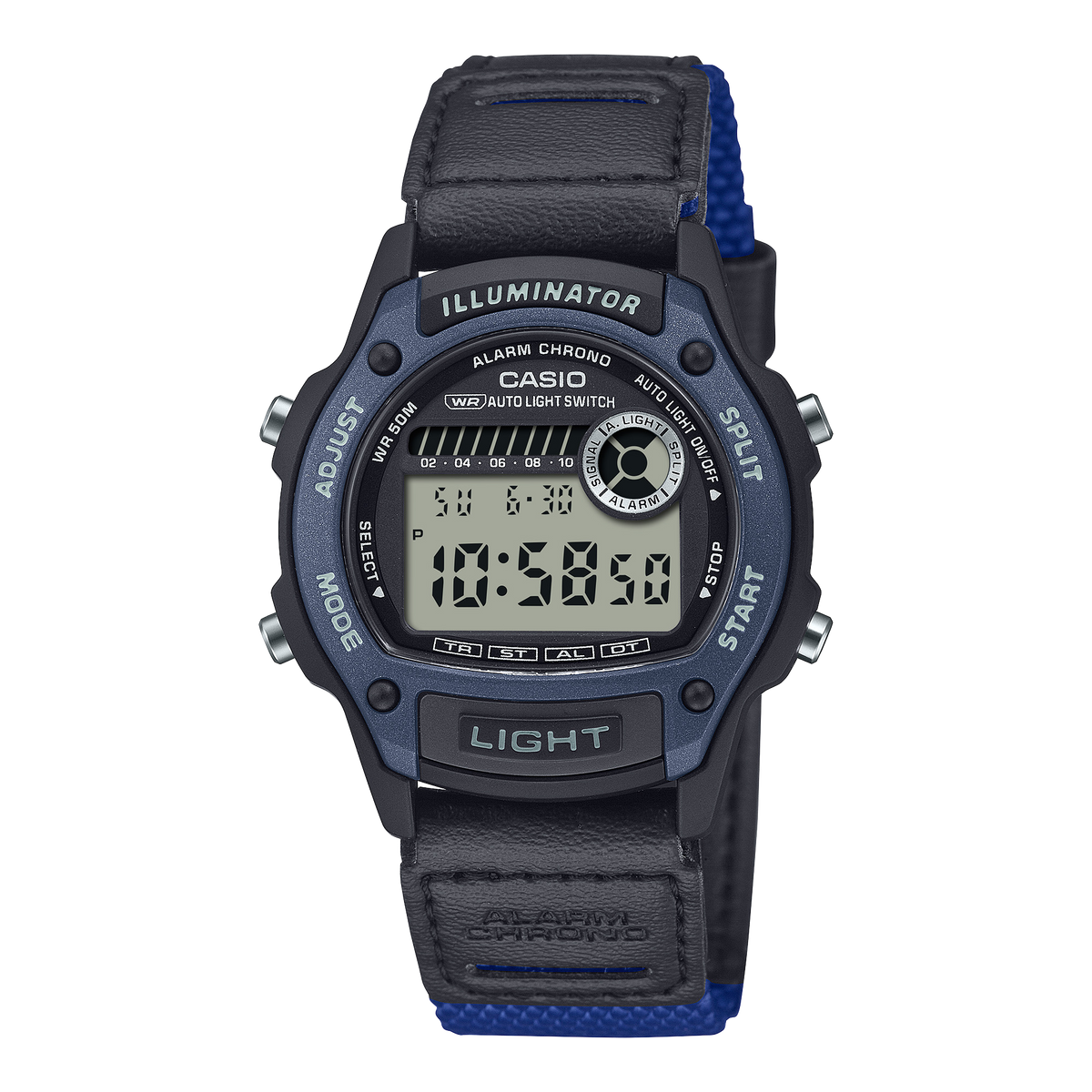Casio Digital de caballero banda de piel – W-220HF-2AVCF