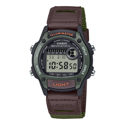 Casio digital de hombre correa de piel – W-220HF-3AV