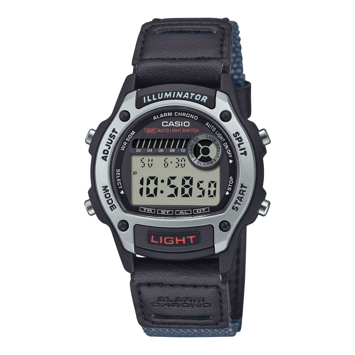Casio Digital de hombre correa de tela – W-220HF-8AVCF