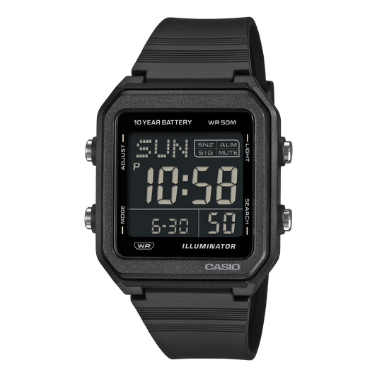 Casio digital de unisex correa de silicona – W-221H-1BV