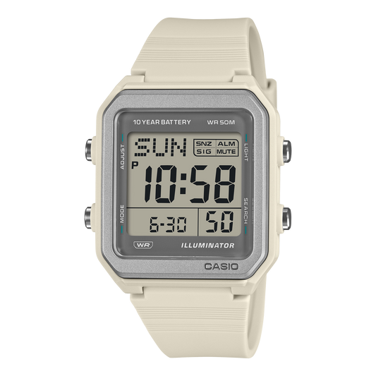 Casio digital unisex correa de silicona – W-221H-8AV