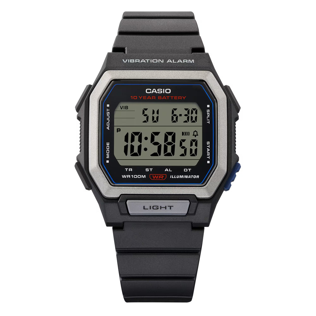 Casio digital de hombre correa de caucho – W-738H-1AV