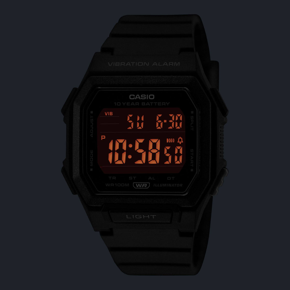 Casio de hombre correa de silicona – W-738H-1BV