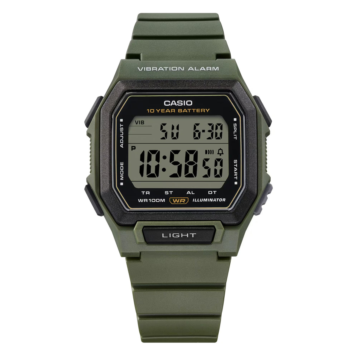 Casio de hombre correa de resina digital – W-738H-3AV