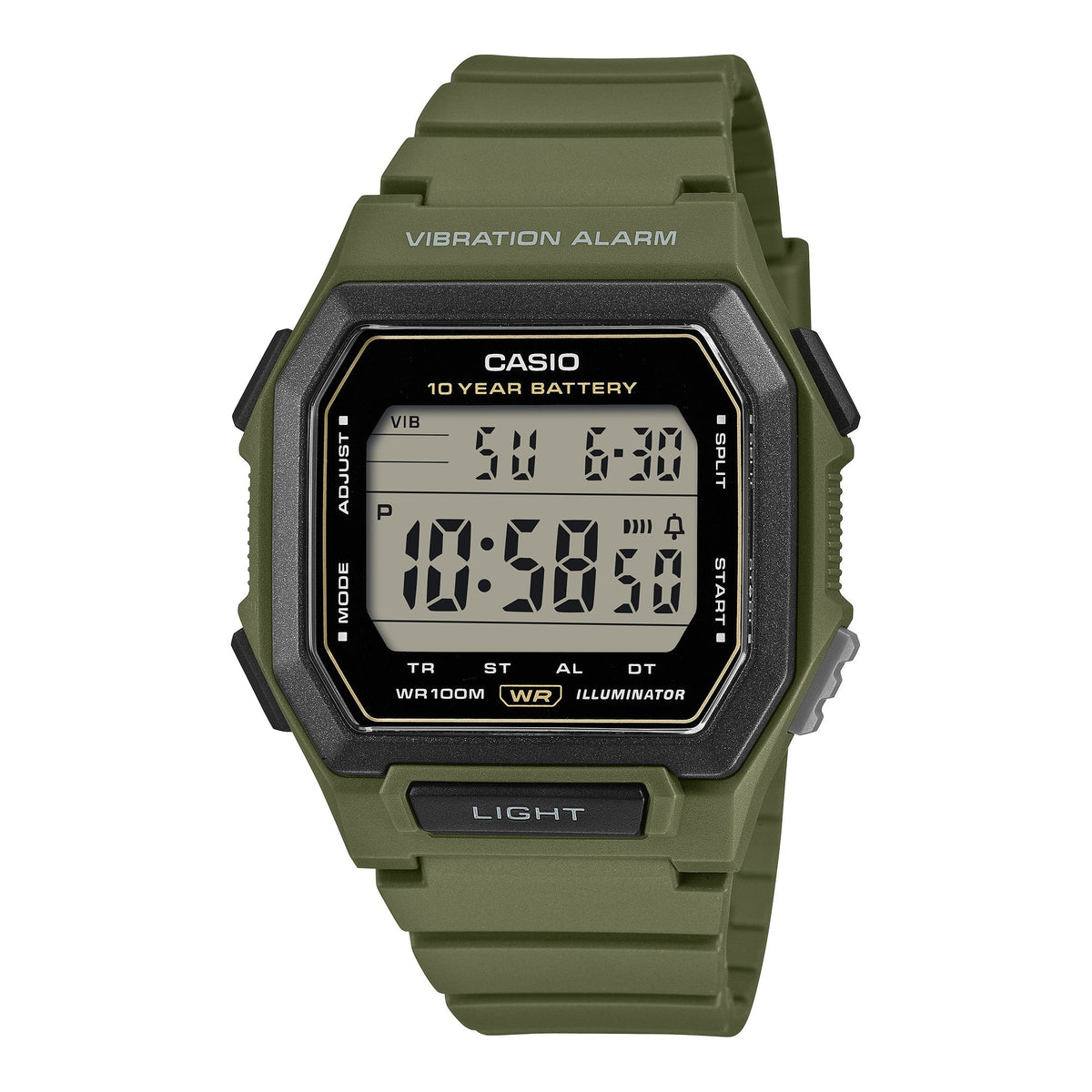 Casio de hombre correa de resina digital – W-738H-3AV