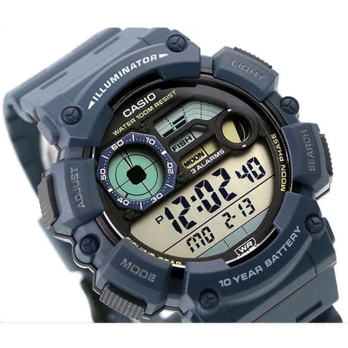 Casio para Hombre, Fishing Gear, Fase Lunar – WS-1500H-2AV