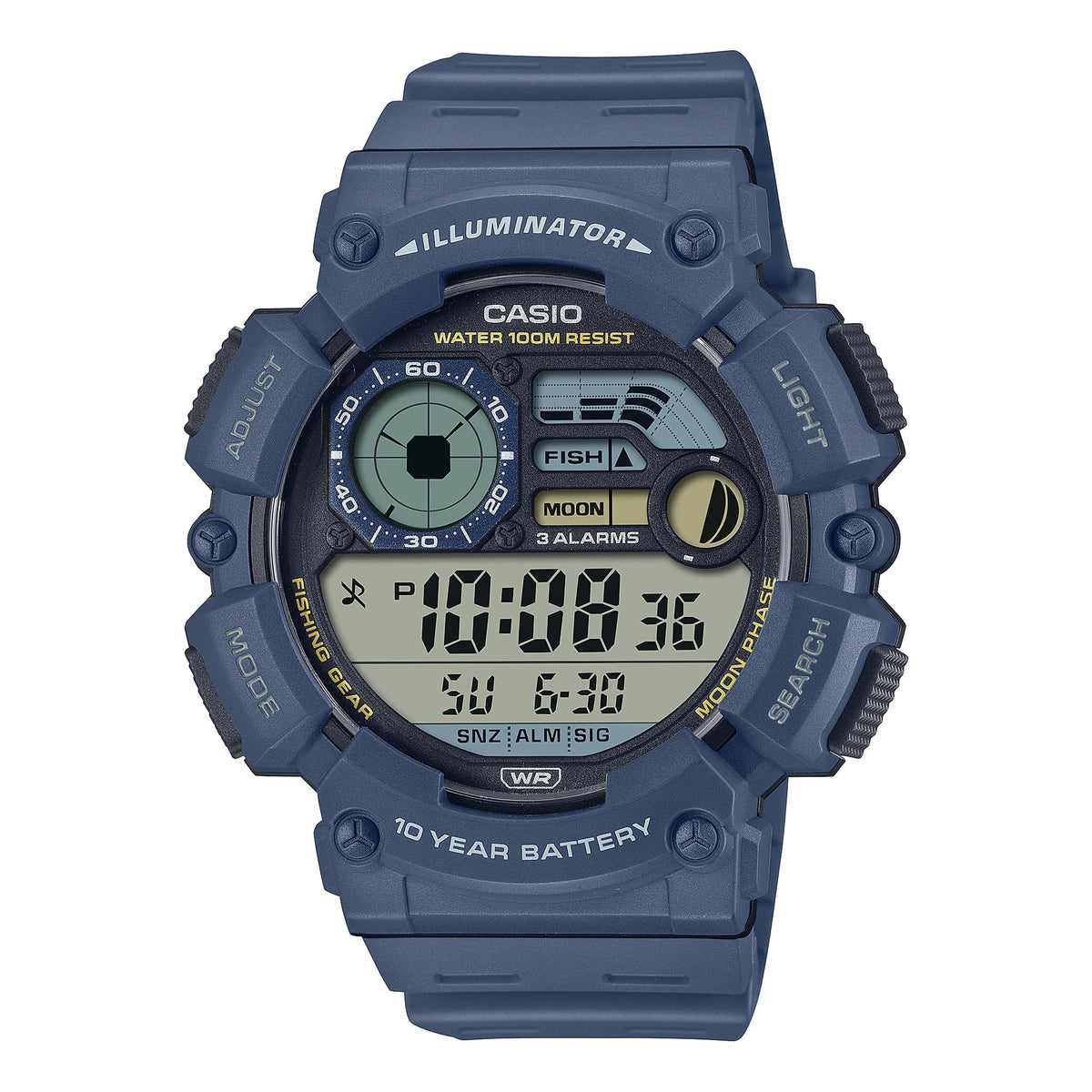 Casio para Hombre, Fishing Gear, Fase Lunar – WS-1500H-2AV