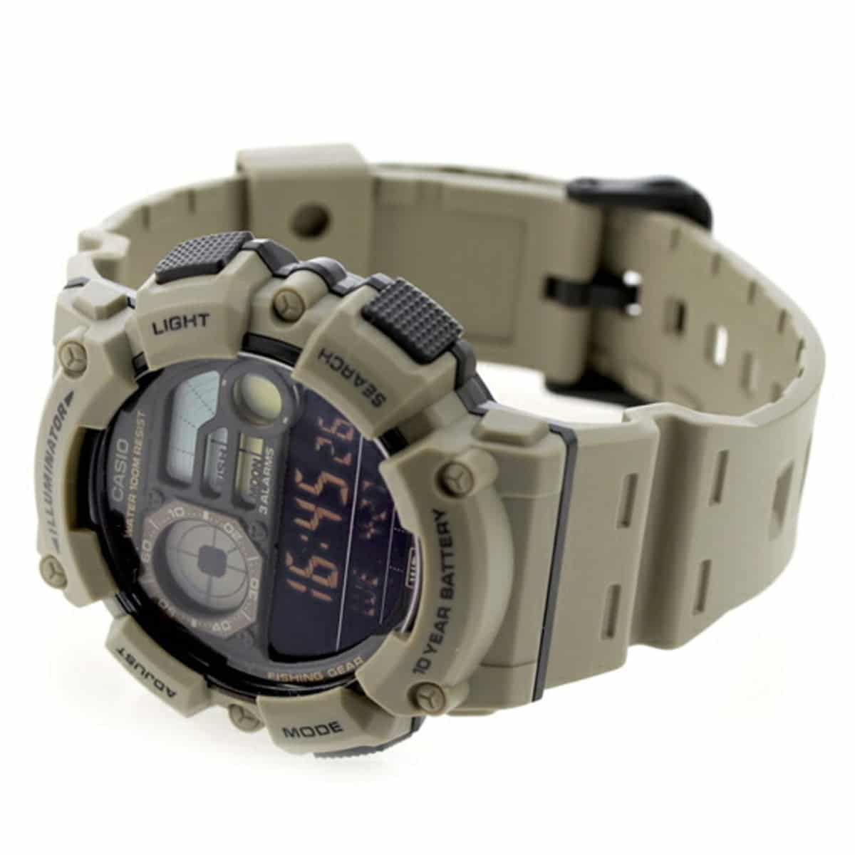 Casio Digital para Hombre con Correa de Resina, Fishing Gear y Fase Lunar – WS-1500H-5BV