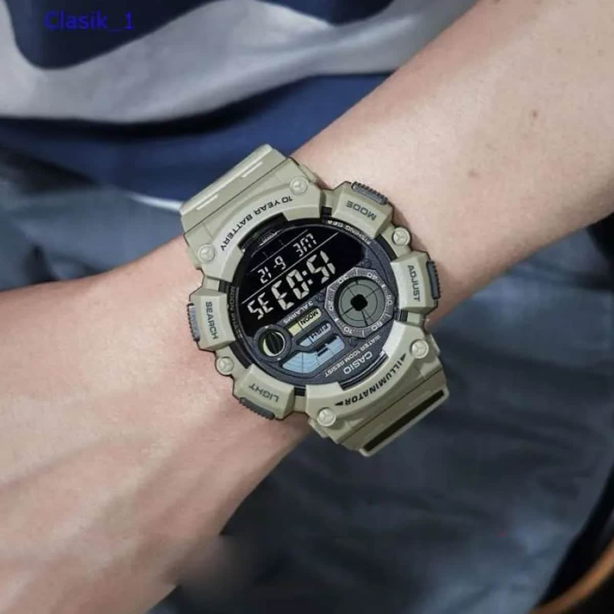Casio Digital para Hombre con Correa de Resina, Fishing Gear y Fase Lunar – WS-1500H-5BV