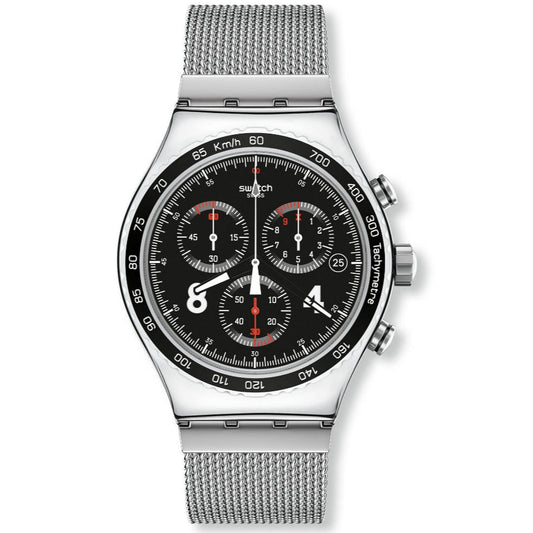 Swatch Blackie de hombre pulsera mesh 42mm – YVS401GB