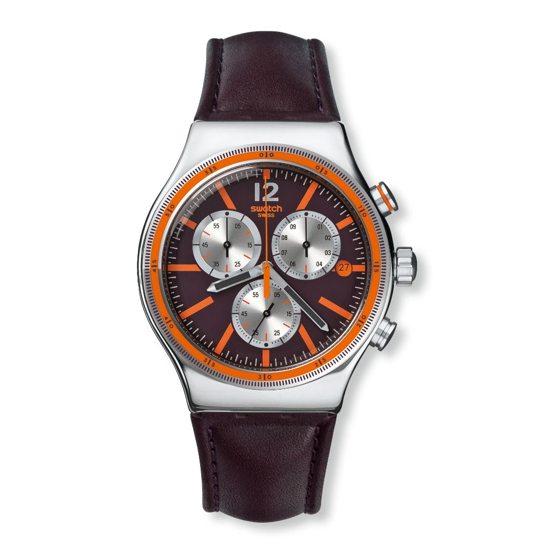 Swatch Irony Prisoner de hombre correa de cuero – YVS413