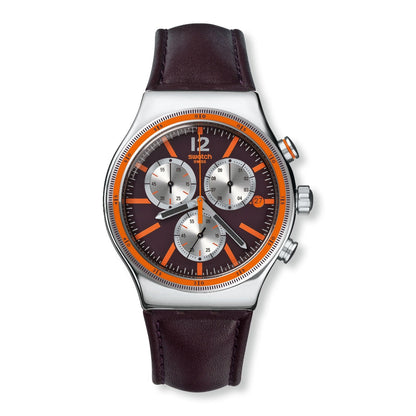 Swatch Irony Prisoner de hombre correa de cuero – YVS413