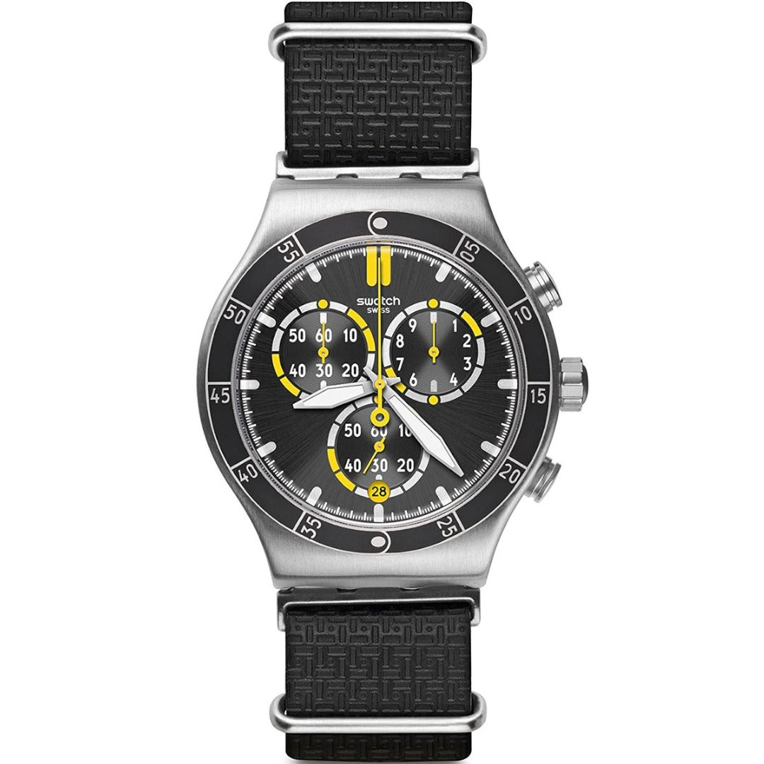 Swatch Disorderly de hombre correa de tela – YVS424
