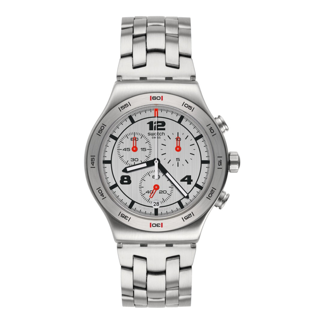 Swatch Silver Again de hombre correa de metal 43 mm – YVS447G