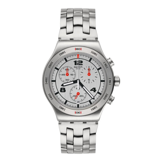 Swatch Silver Again de hombre correa de metal 43 mm – YVS447G