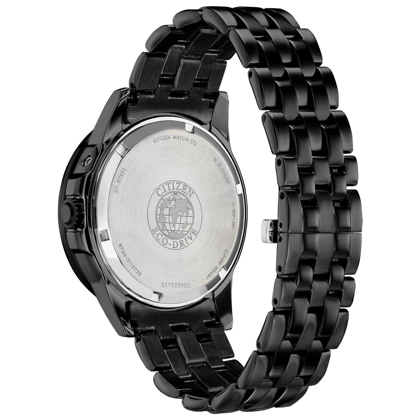 bu0057-54e Reloj Citizen Calendrier Moonphase Eco-drive de hombre pulsera de metal 44 mm