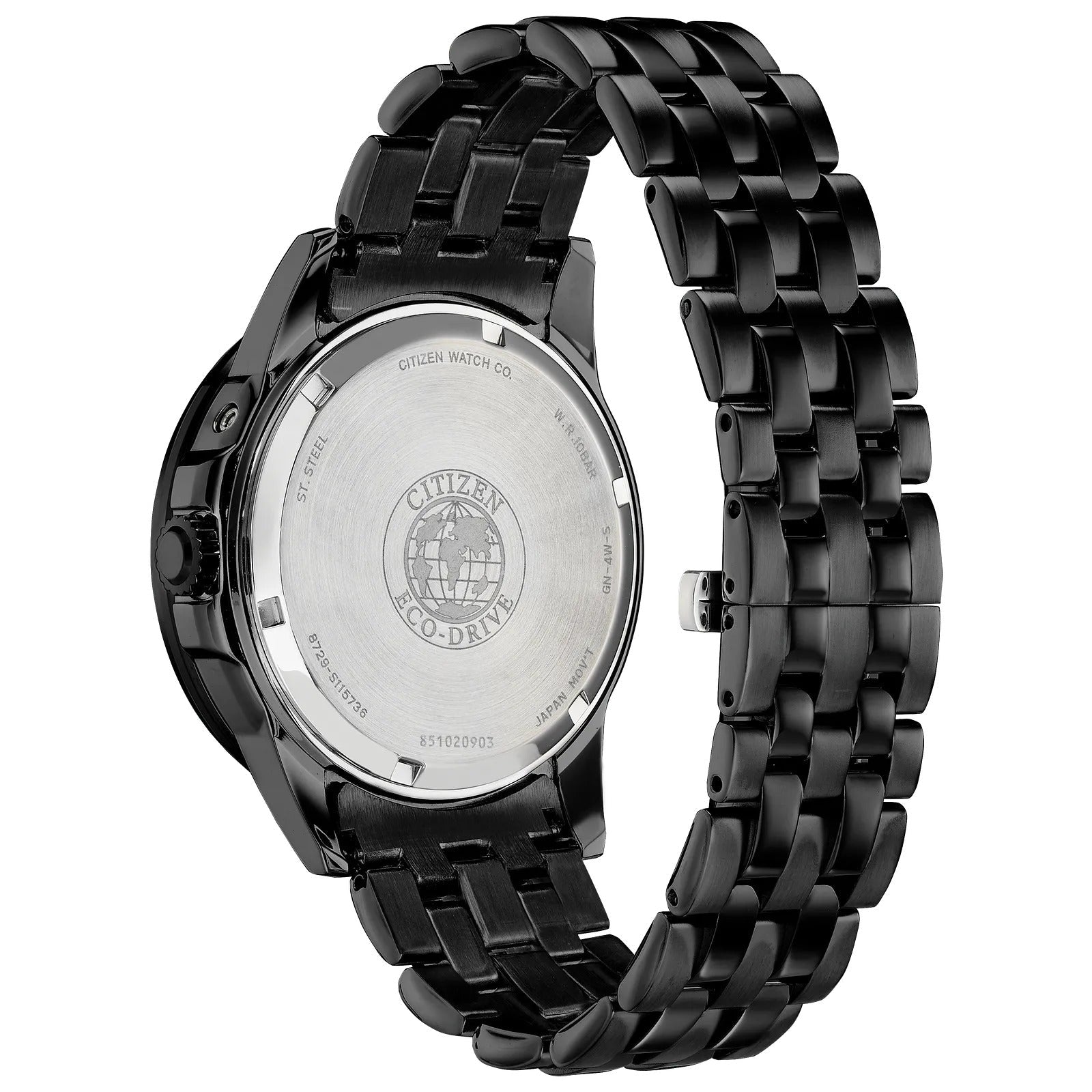 bu0057-54e Reloj Citizen Calendrier Moonphase Eco-drive de hombre pulsera de metal 44 mm