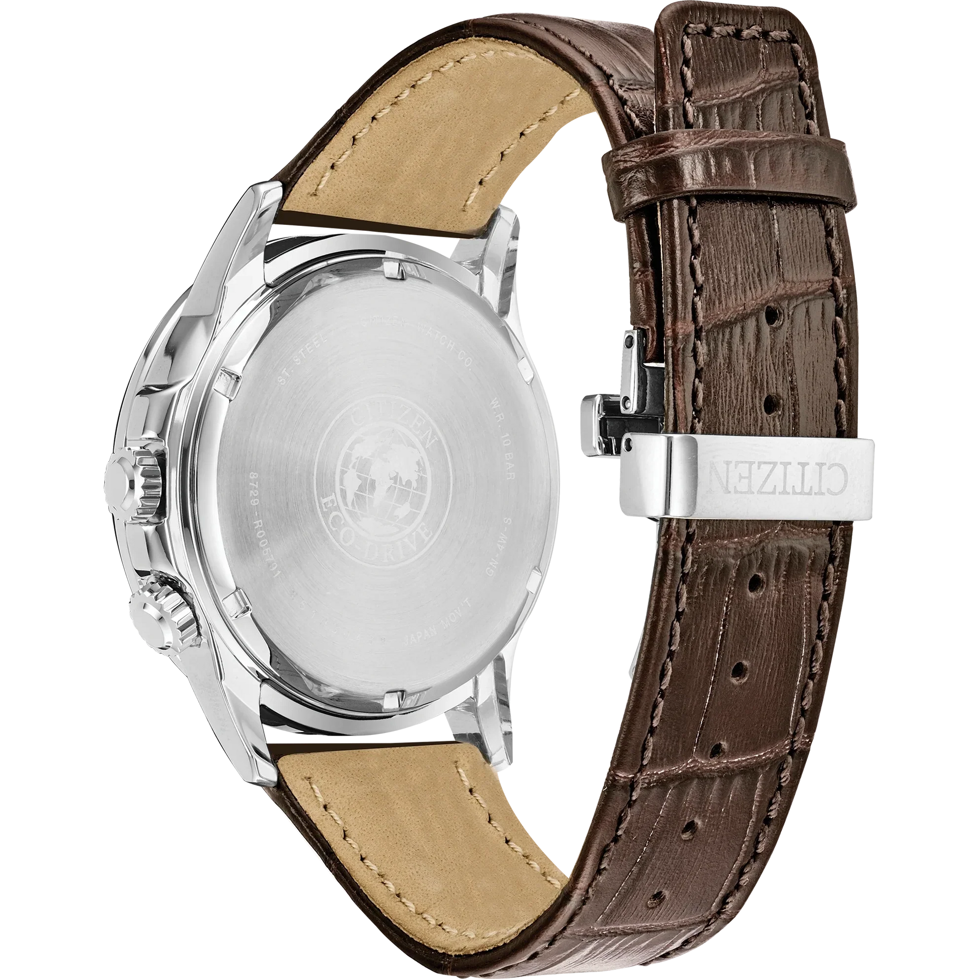 bu2020-29x Reloj Citizen Calendrier de hombre pulsera de piel 44 mm Eco-drive