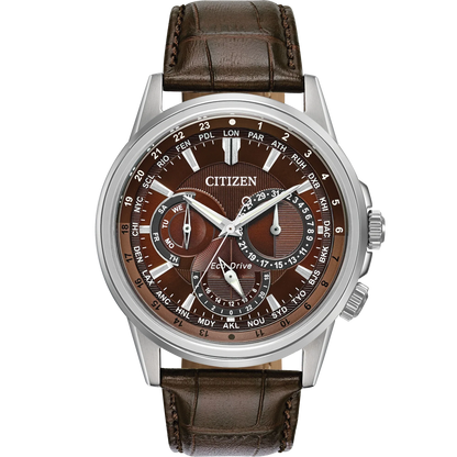 bu2020-29x Reloj Citizen Calendrier de hombre pulsera de piel 44 mm Eco-drive
