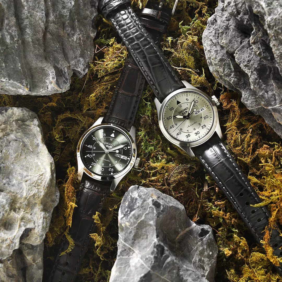 Seiko Serie 5 Análogo para Hombre con Correa de Cuero – SRPJ87K1