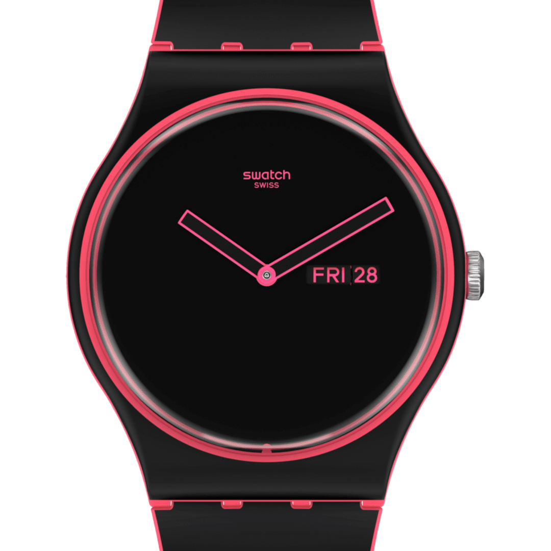 Swatch Minimal Line Pink unisex banda de caucho – SO29P700