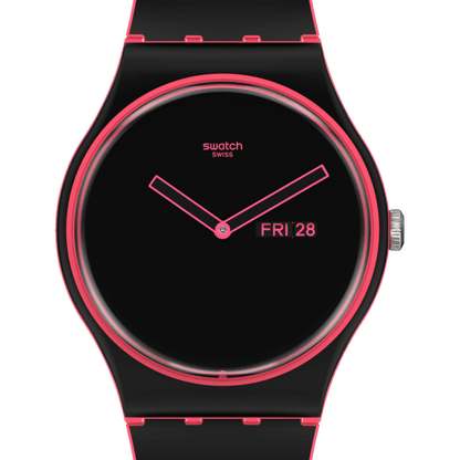 Swatch Minimal Line Pink unisex banda de caucho – SO29P700