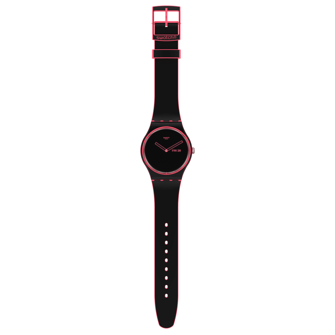 Swatch Minimal Line Pink unisex banda de caucho – SO29P700
