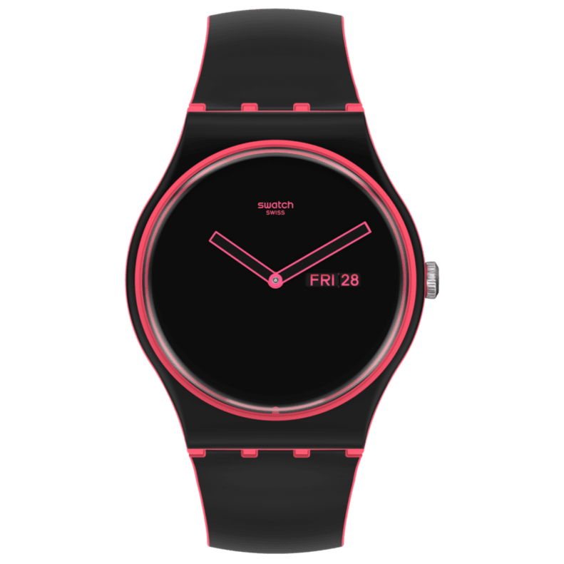 Swatch Minimal Line Pink unisex banda de caucho – SO29P700