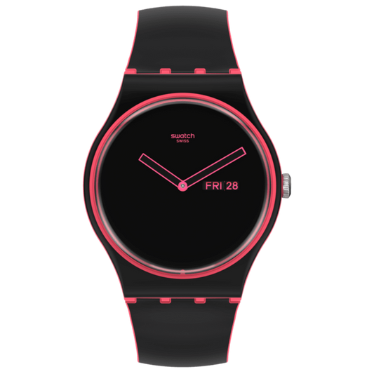 Swatch Minimal Line Pink unisex banda de caucho – SO29P700